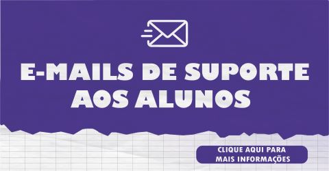 E-mails para suporte aos alunos